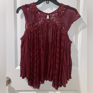 FREE PEOPLE Maroon Top, size XS